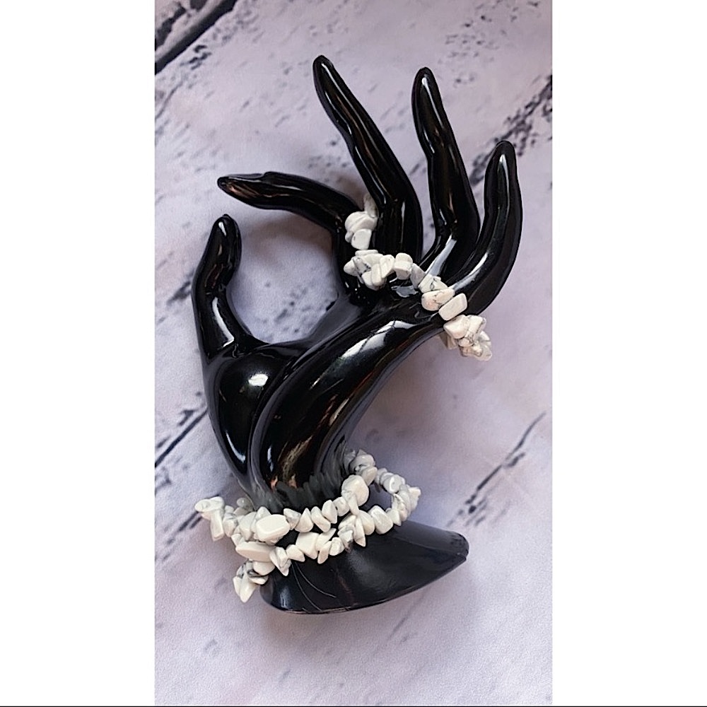 Calming Howlite Bracelet • Genuine Howlite Crystal Jewelry • White Jewelry